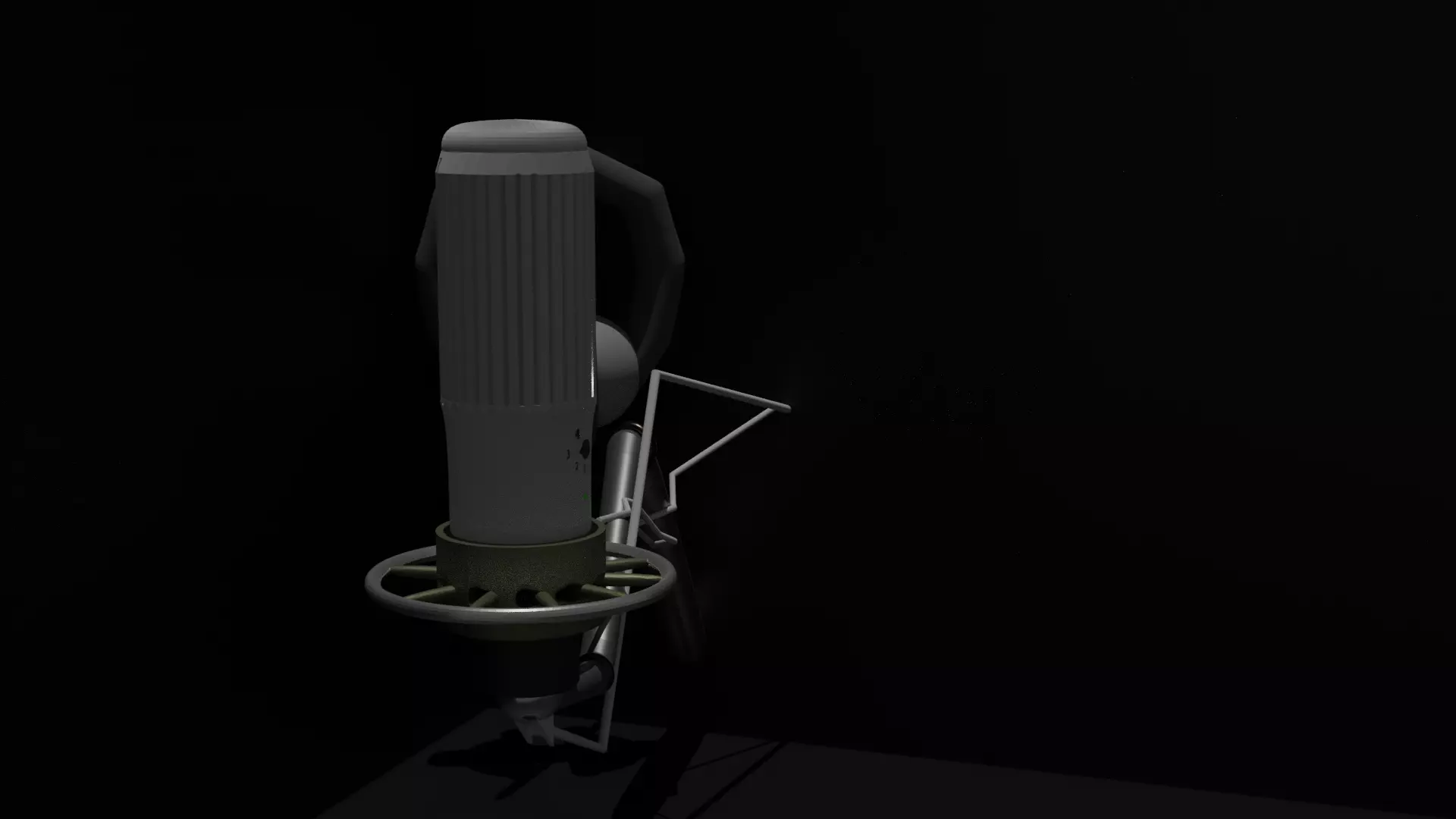 headphones microphone 3D model_0