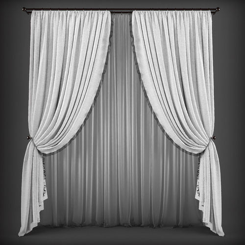 Curtain 3D model 170 Low-poly 3D model