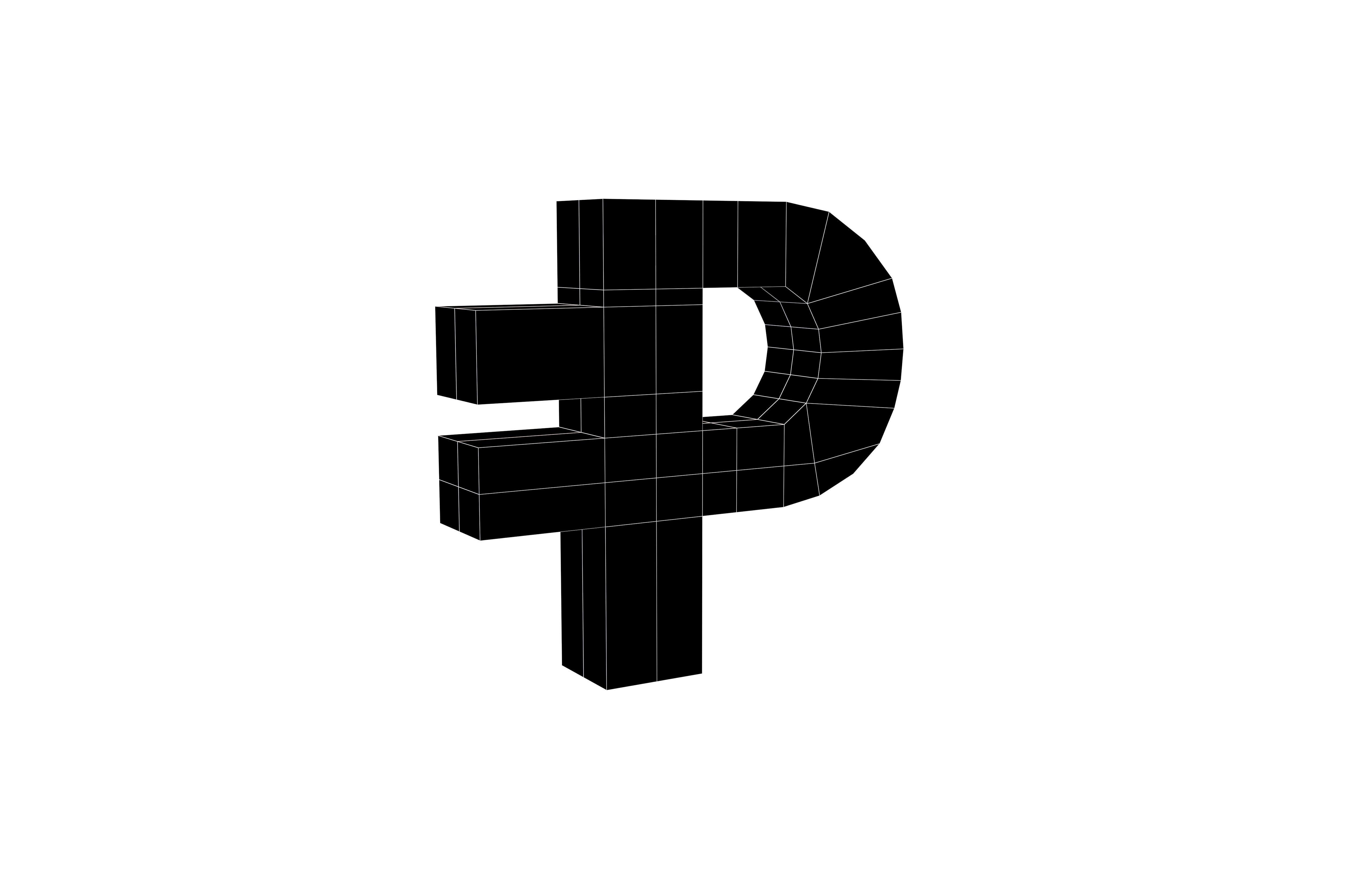 Peseta Digital Coin v1 001 Low-poly 3D model_5