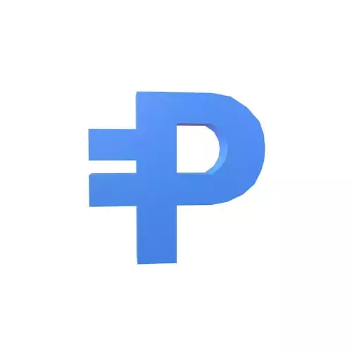 Peseta Digital Coin v1 001 Low-poly 3D model