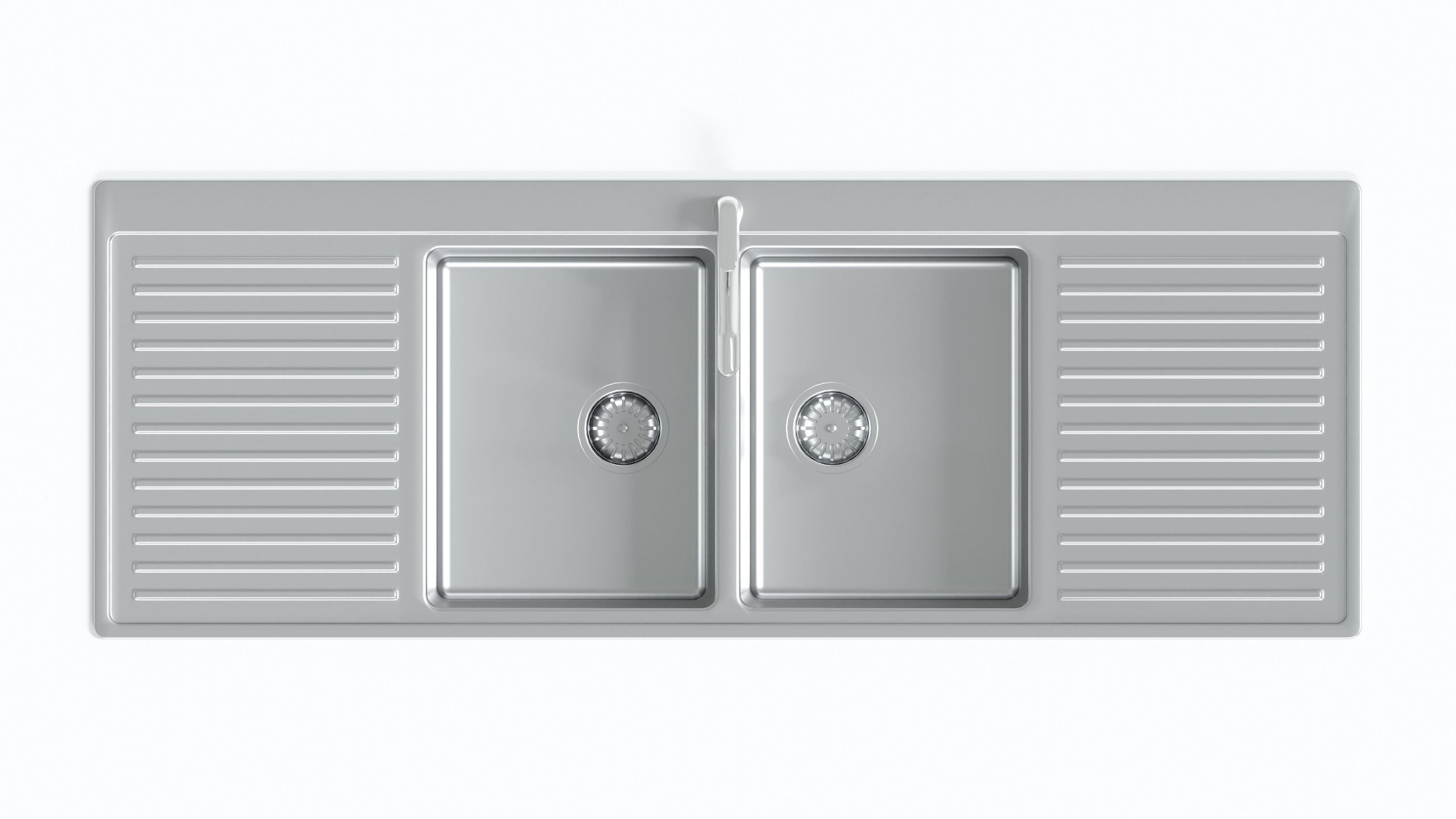 Double Kitchen Sink 3D model_5