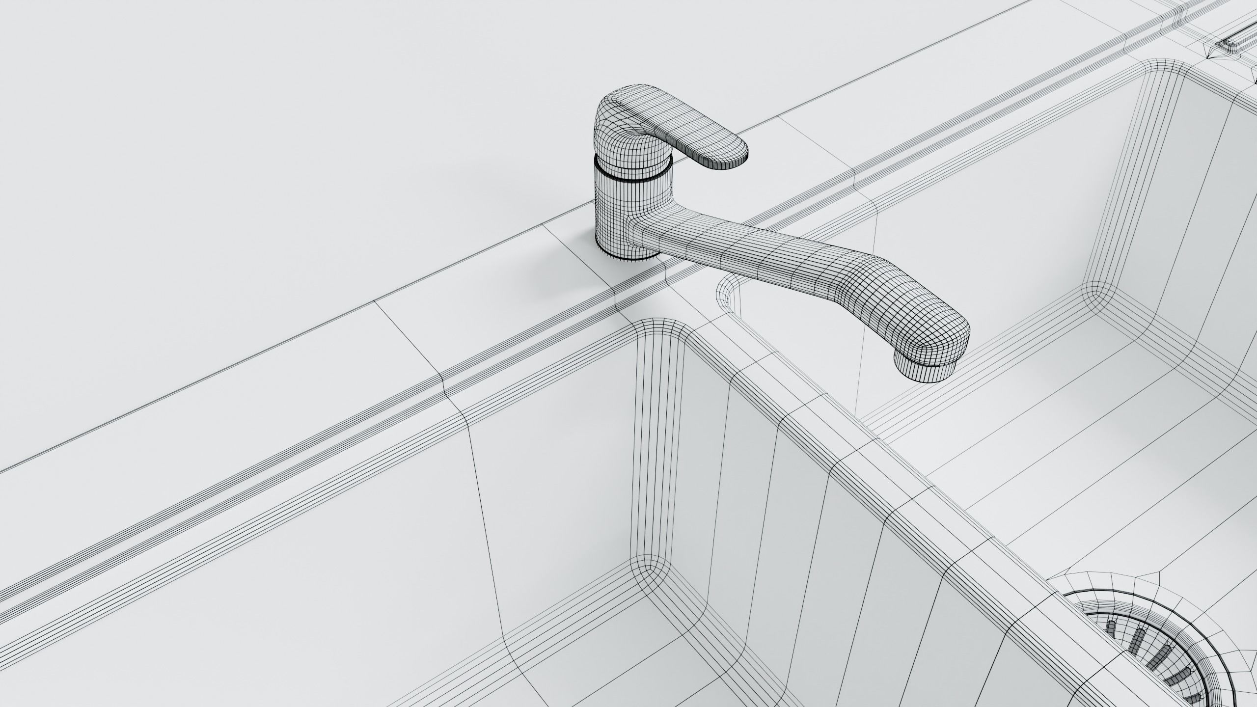 Double Kitchen Sink 3D model_12