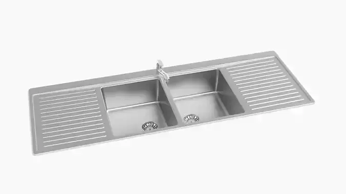 Double Kitchen Sink 3D model