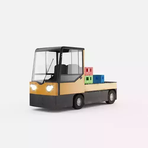 Station Luggage Car 3D model