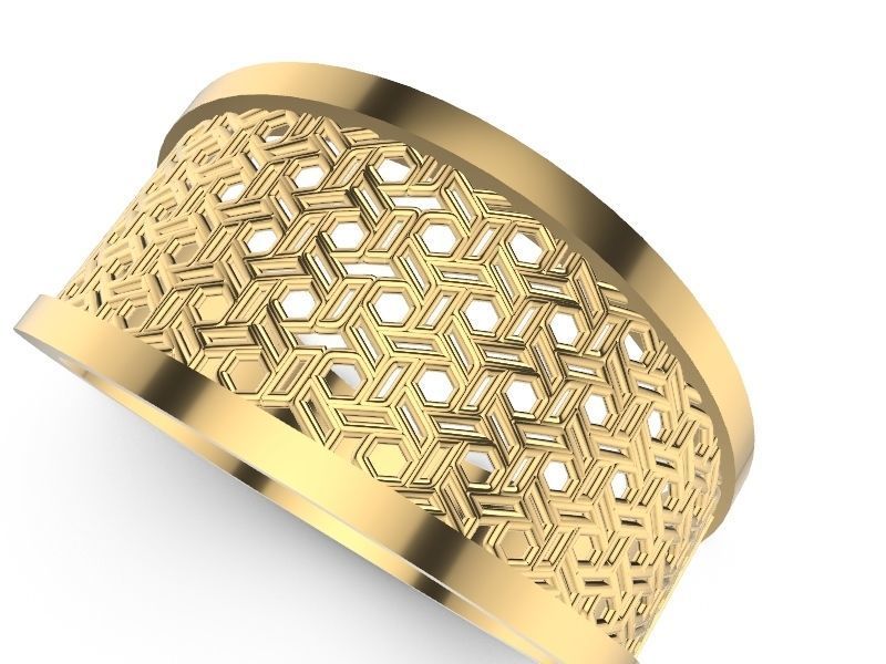 15 CONTEMPORARY JALI RINGS STL VERIFIED 3D print model_2