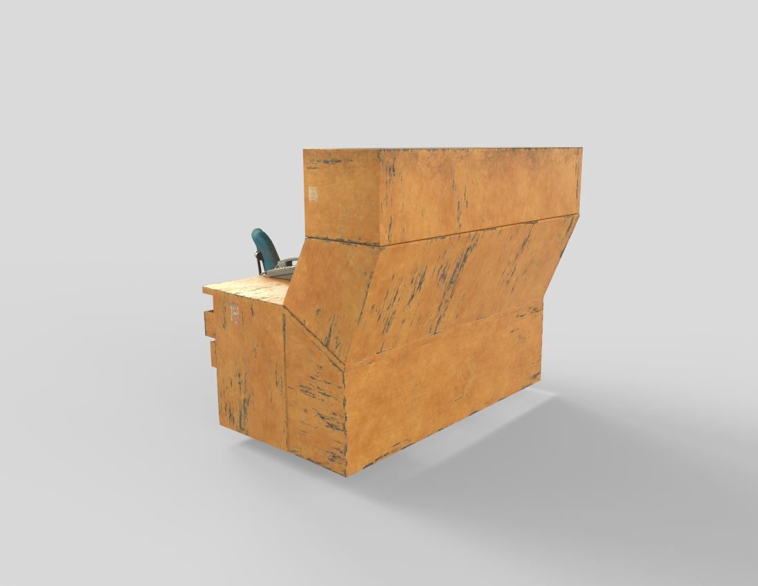 Security Desk 3D model_4