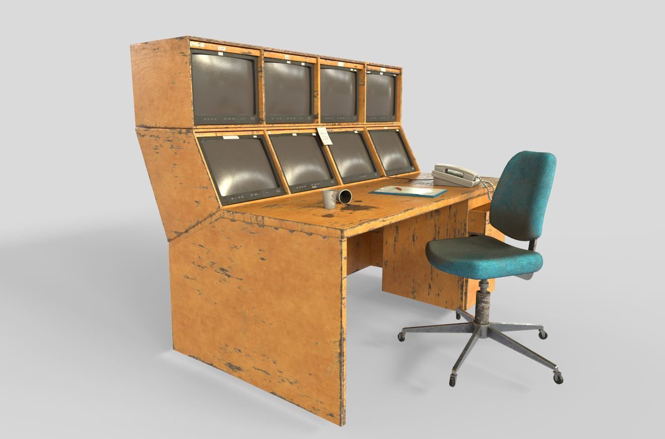 Security Desk 3D model_5