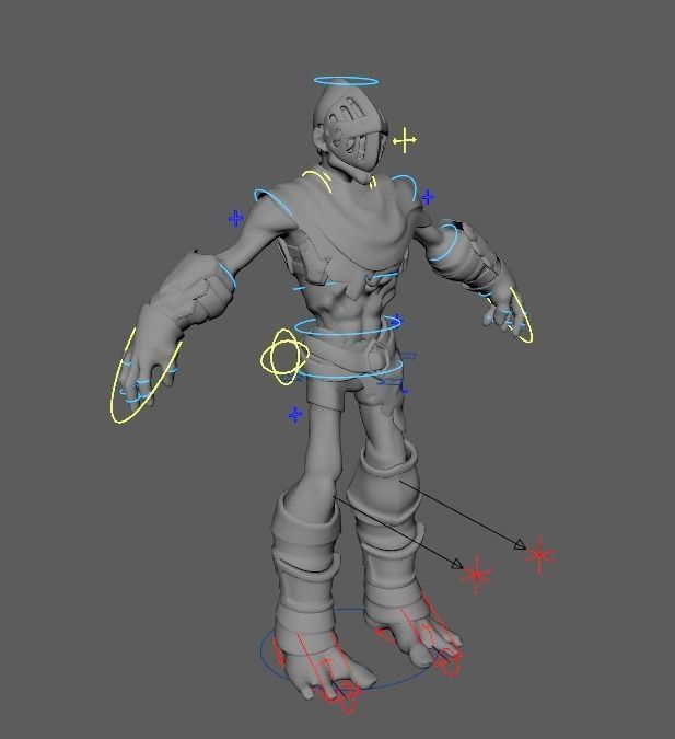 Zombie soldier stylized pack for games Low-poly 3D model_10