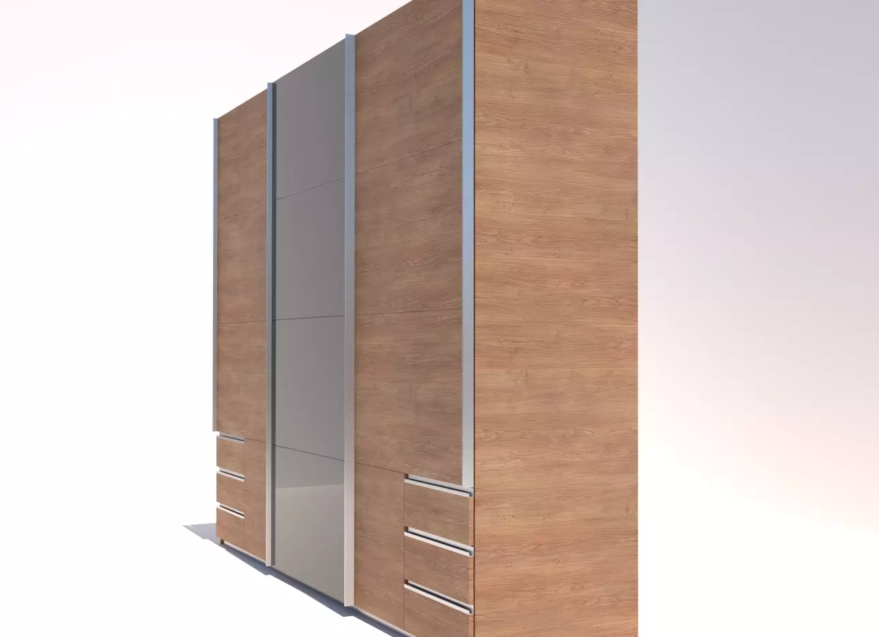 Modern Wardrobe 3D model 3D model_0