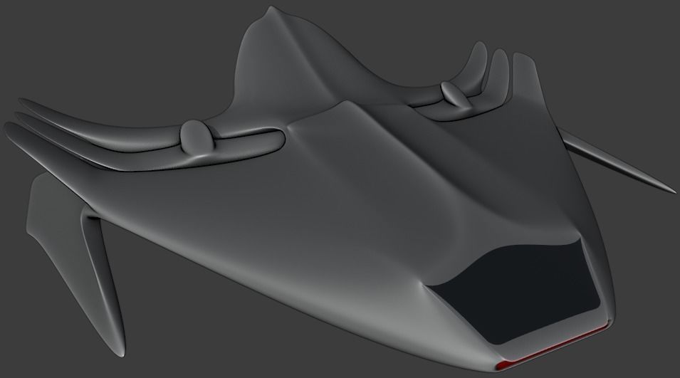 Alien Spaceship Low-poly 3D model_1