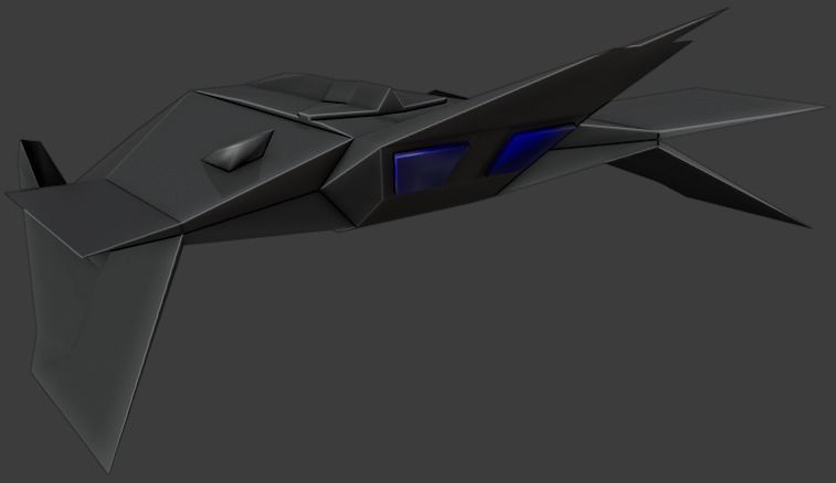 Alien Spaceship Low-poly 3D model_6