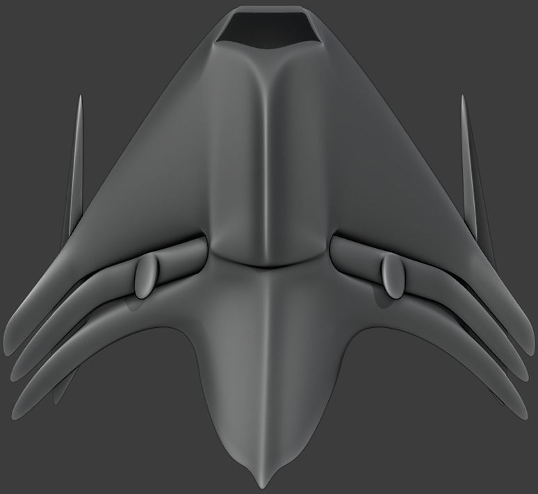 Alien Spaceship Low-poly 3D model_3