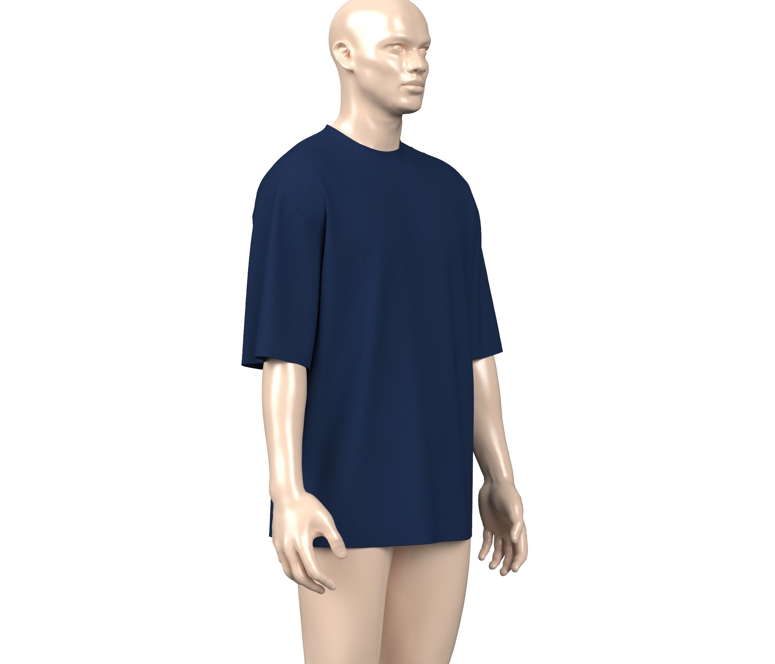Mens Oversized T-shirt 3D model_9