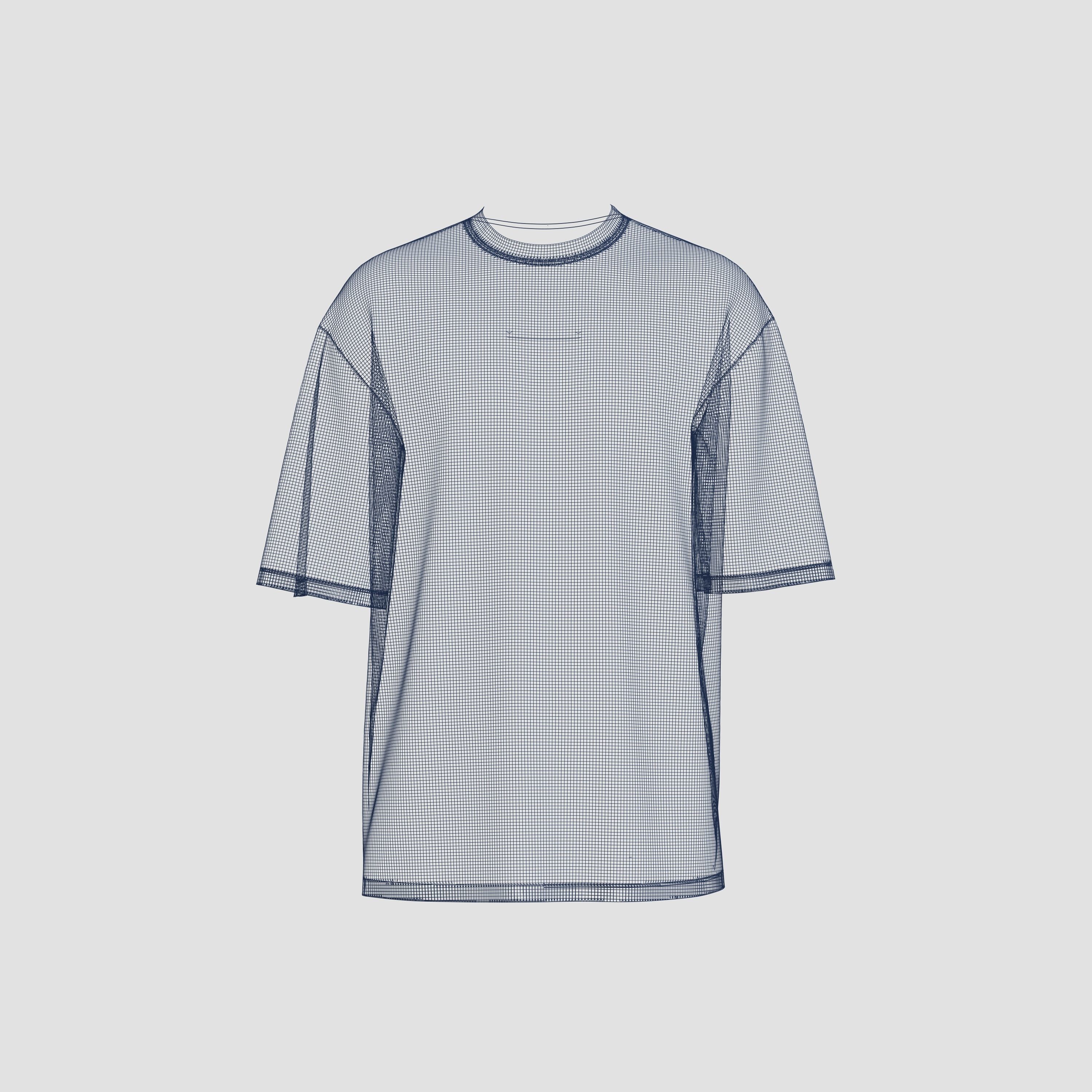 Mens Oversized T-shirt 3D model_3