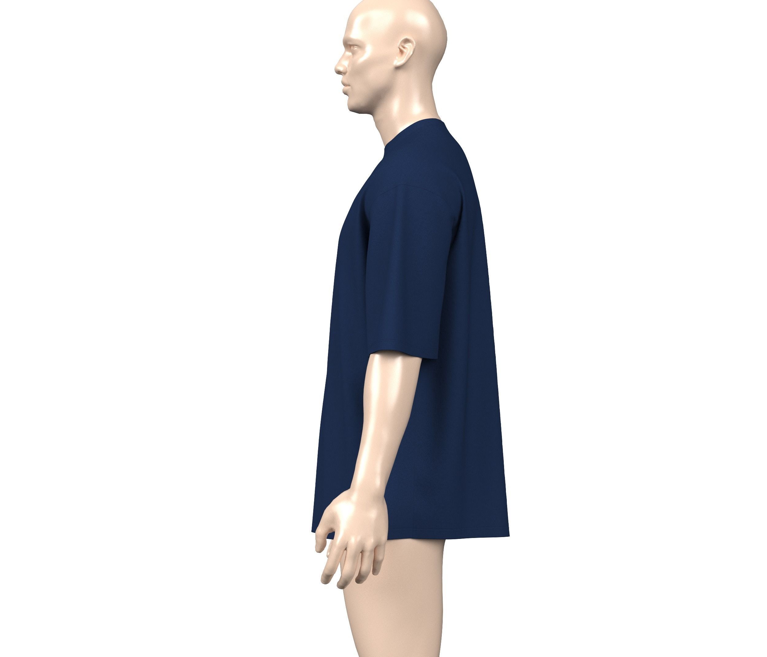 Mens Oversized T-shirt 3D model_11