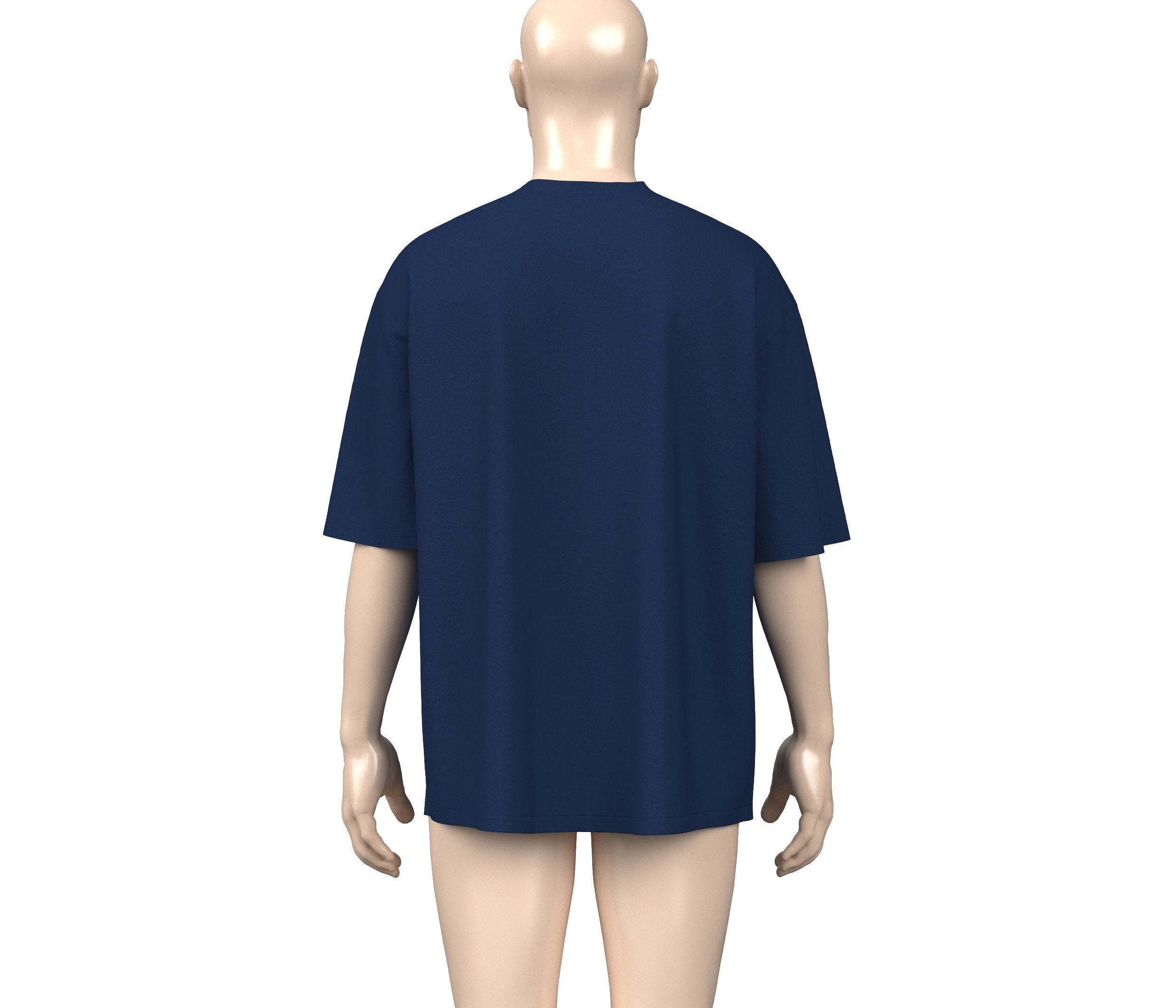 Mens Oversized T-shirt 3D model_6