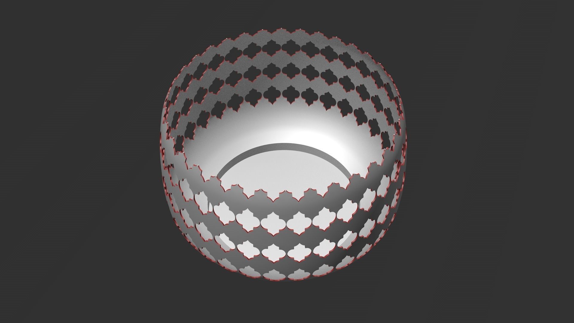 spherical bowl 3D print model_2
