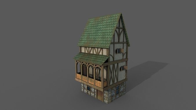 Medieval Fantasy House 4 Low-poly 3D model