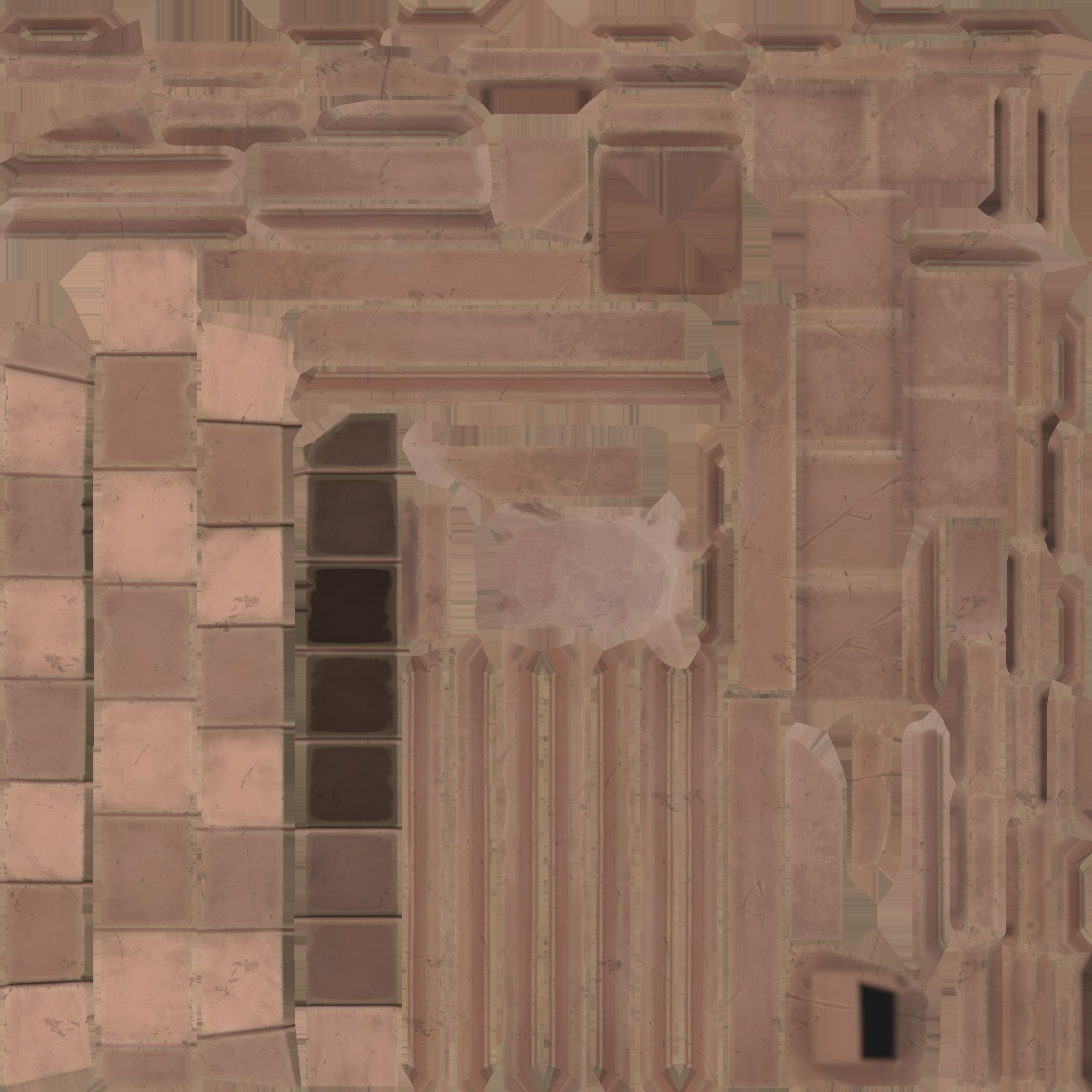 Stylized ruin Low-poly 3D model_7