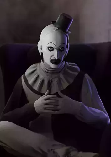 Creepy clown Low-poly 3D model