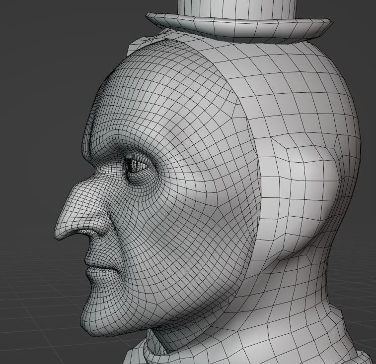 Creepy clown Low-poly 3D model_18