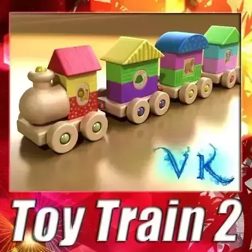 Wooden Toy Train High Res
