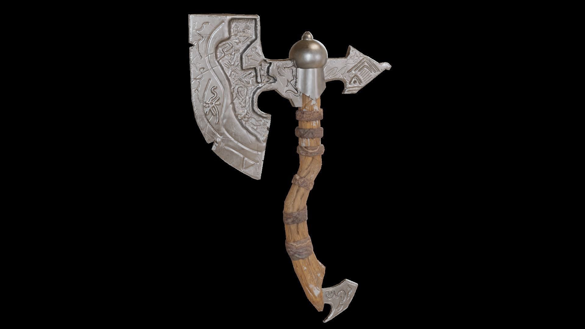 Old Axe - PBR Game Ready Low-poly 3D model_4