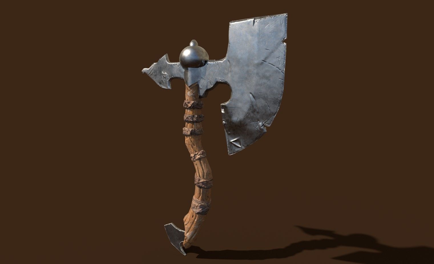 Old Axe - PBR Game Ready Low-poly 3D model_6