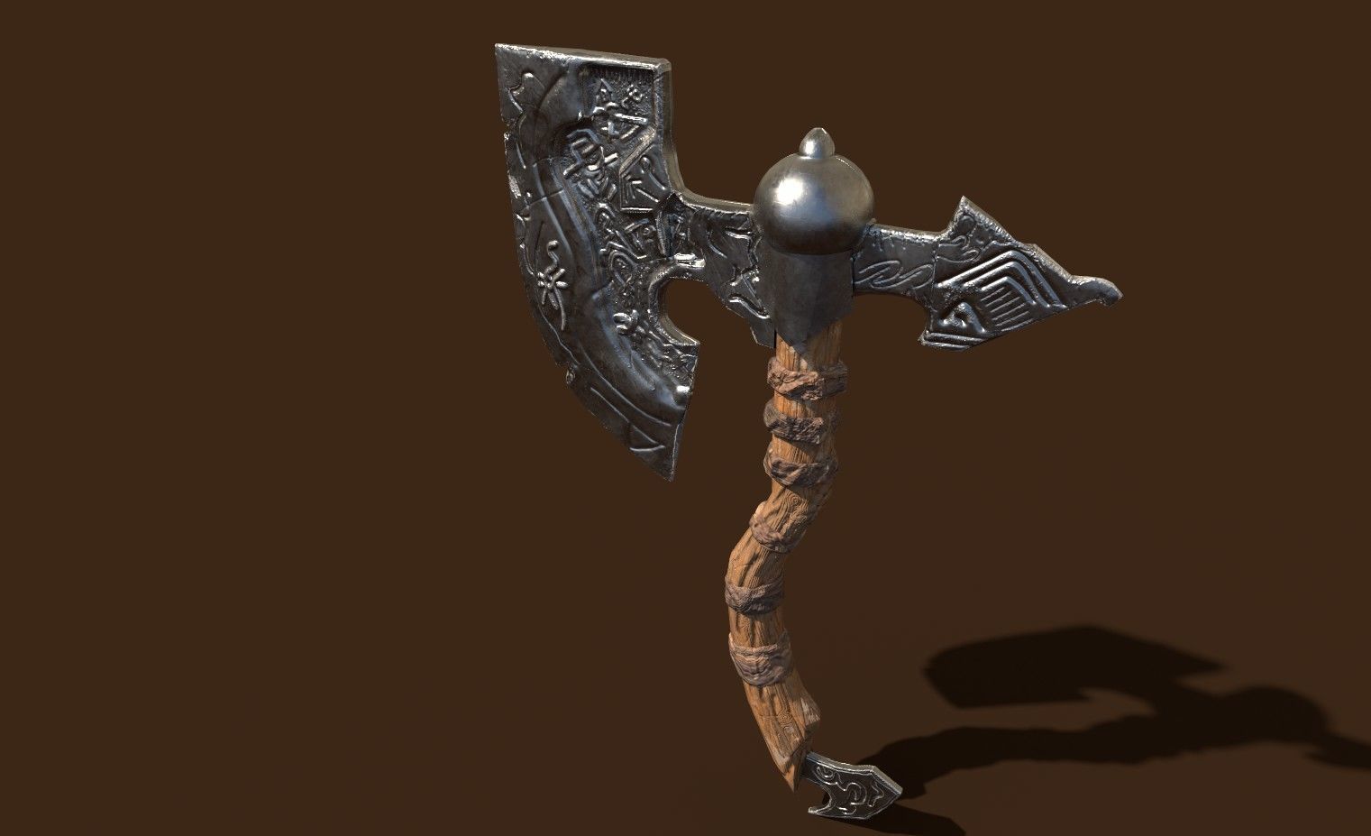 Old Axe - PBR Game Ready Low-poly 3D model_3