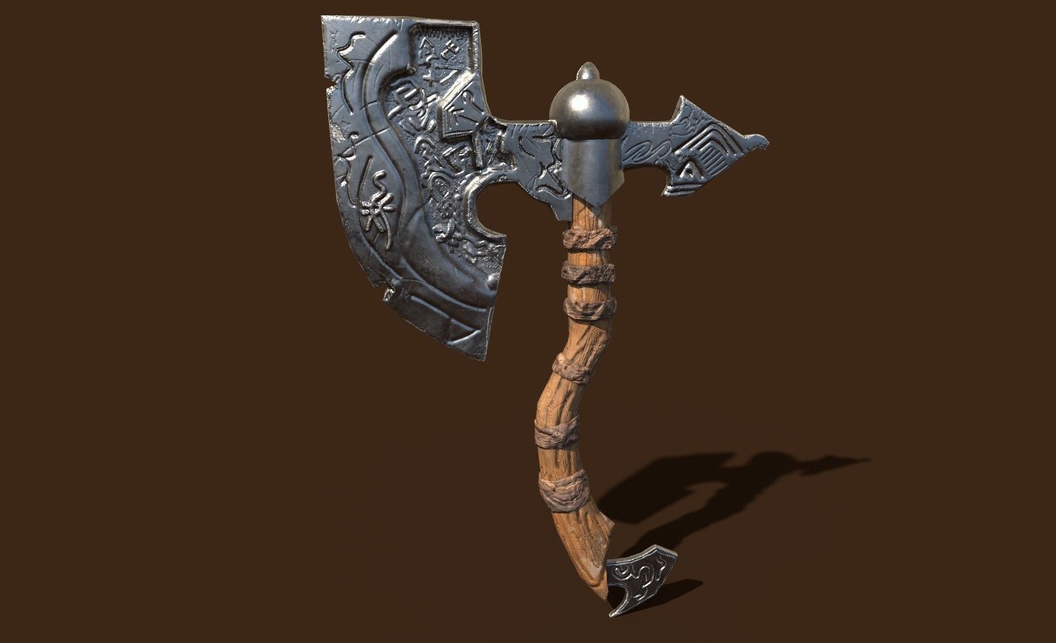 Old Axe - PBR Game Ready Low-poly 3D model_1