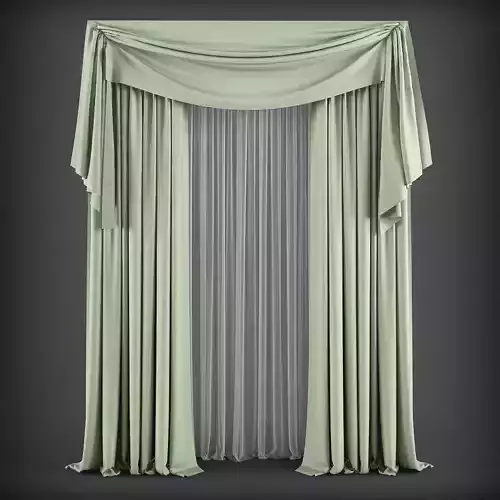 Curtain 3D model 171 Low-poly 3D model