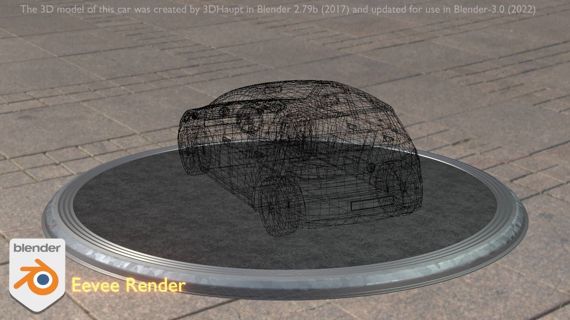 City Car 41 Compact Class Type-C Green Low-poly 3D model_81