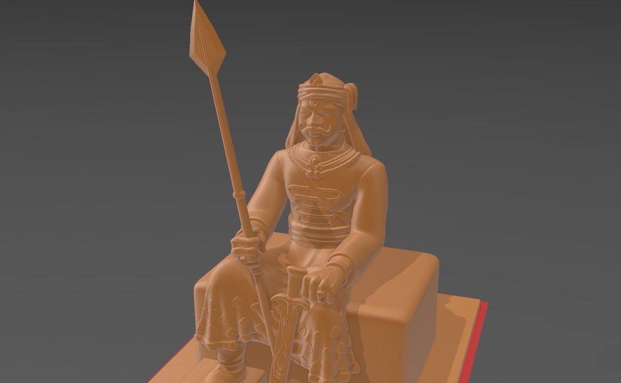 Maharana Pratap 3D Model 3D print model_3