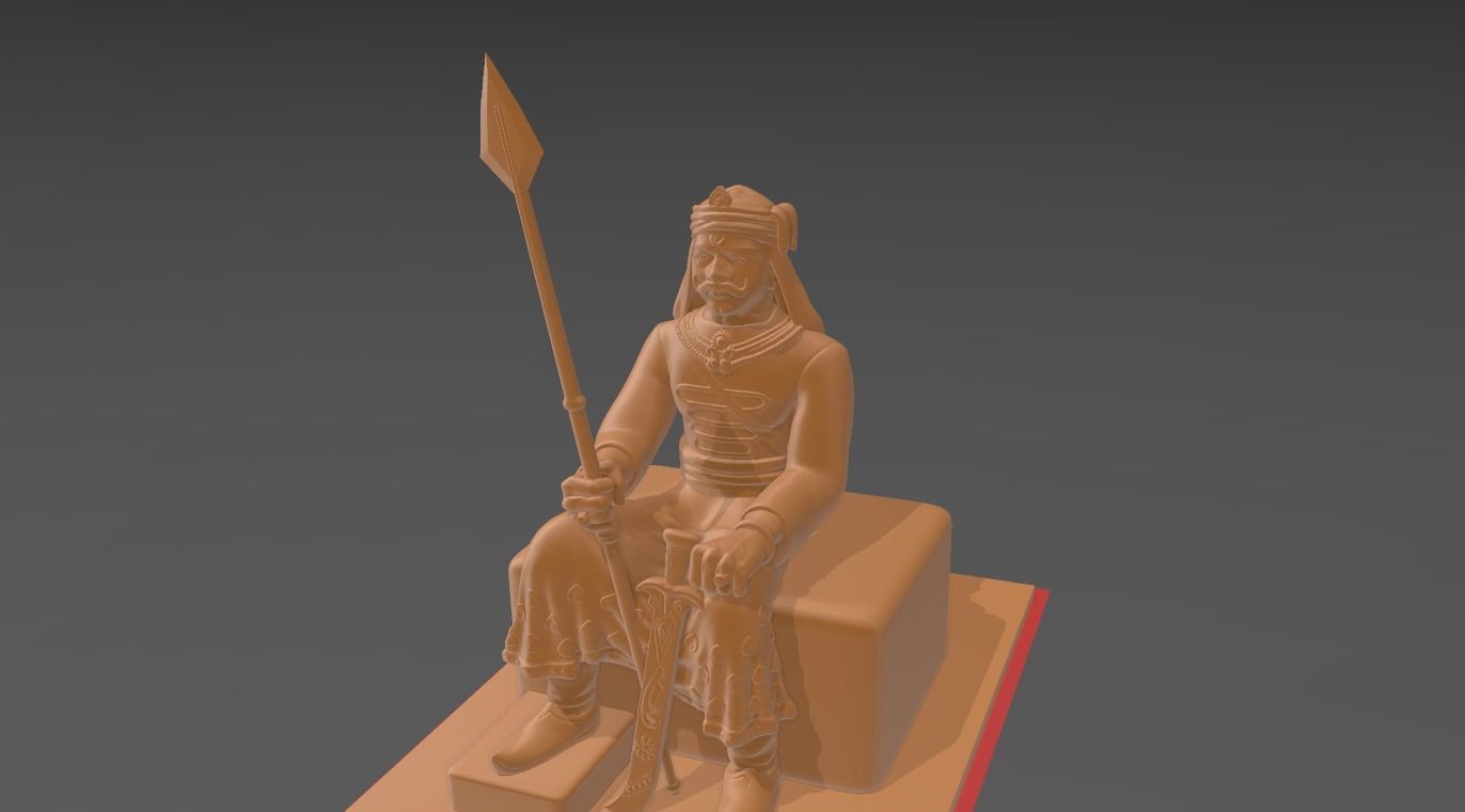 Maharana Pratap 3D Model 3D print model_4