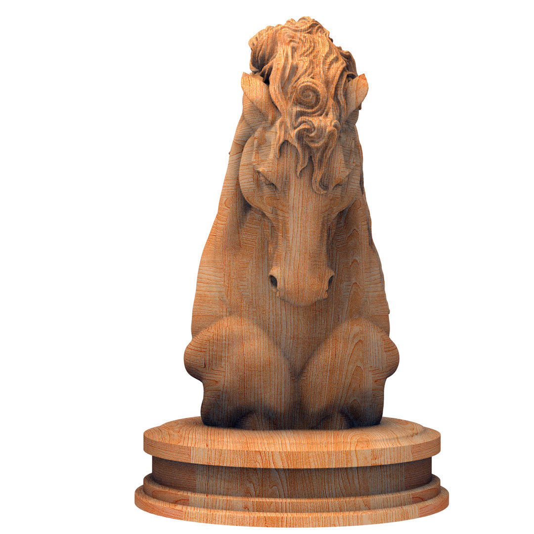 3D model horse Statue 3D model_2