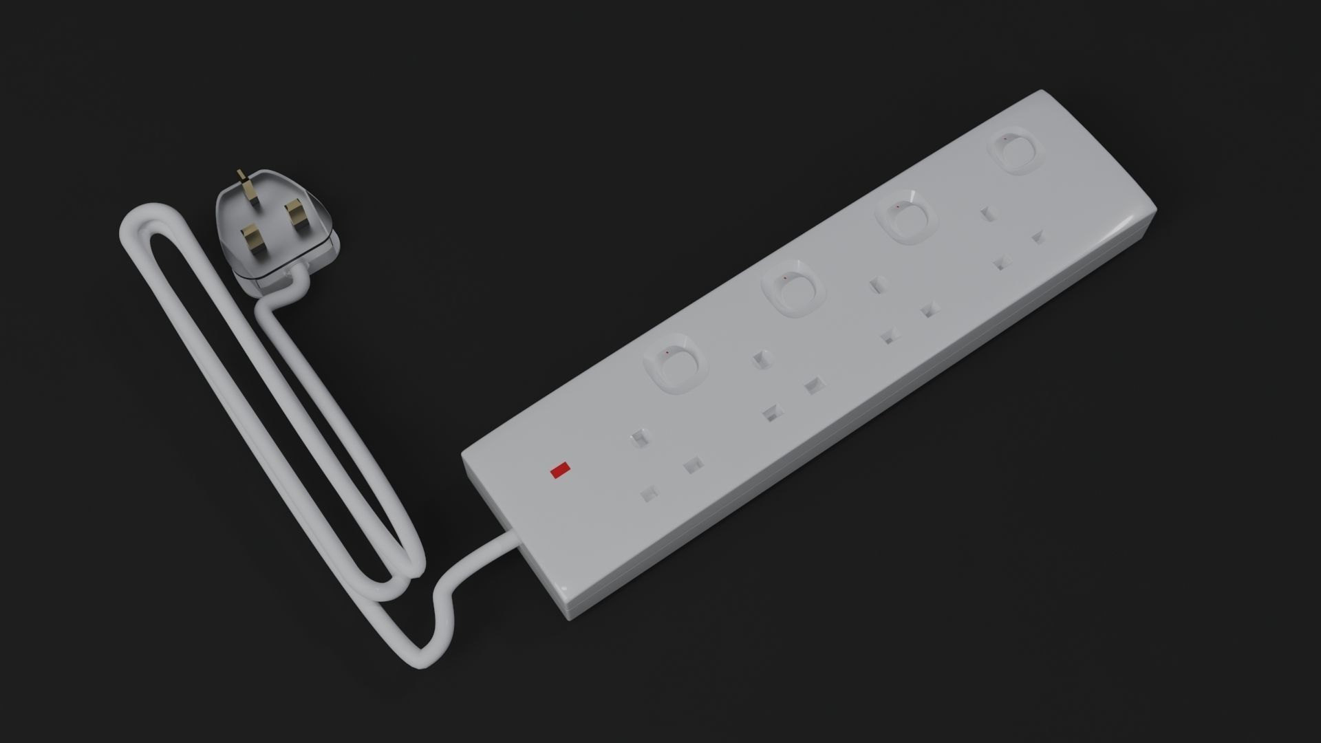Multi Plug 3D model_1
