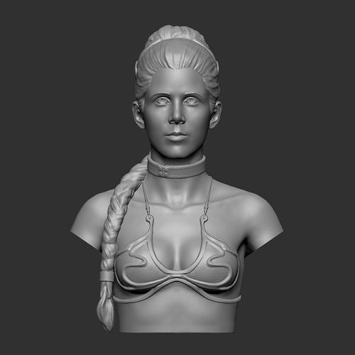 princess leia  HIGH QUALITY 3d bust for print 3D print model