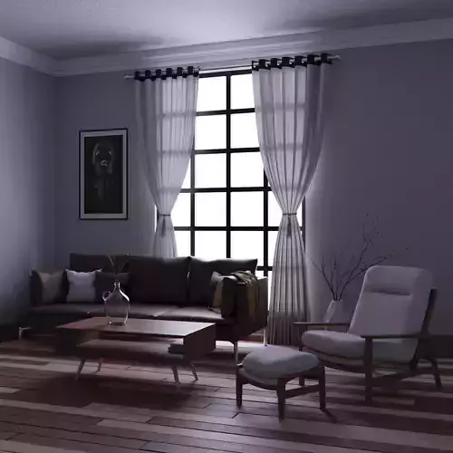 Modern Living  Room set - with curtain