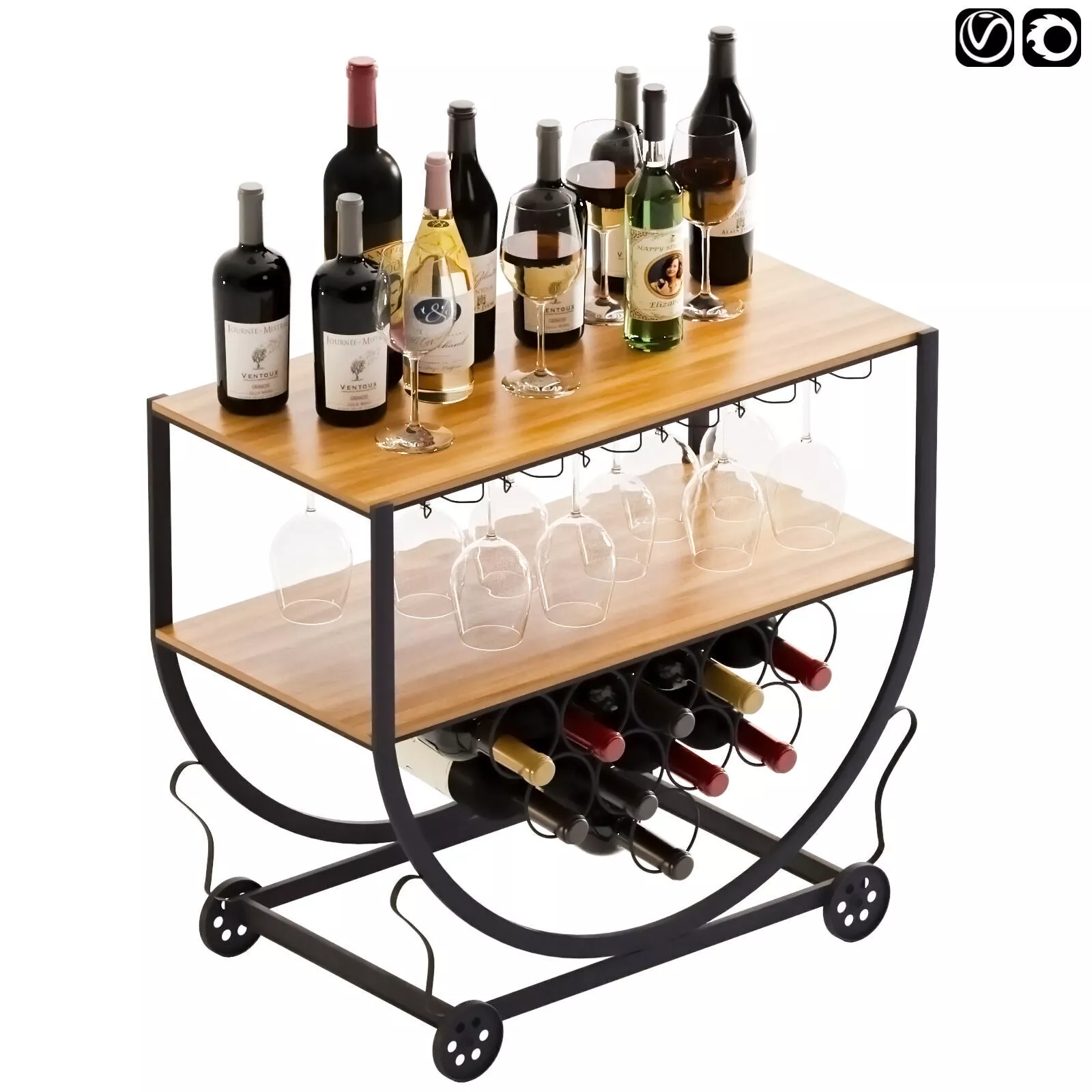 Liquor Chariot-01 3D model