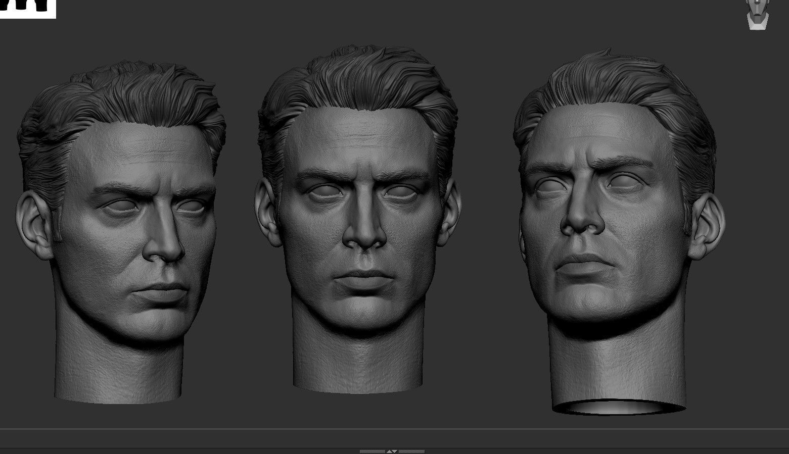 Captain America- Chris Evans Head 3D print model_1