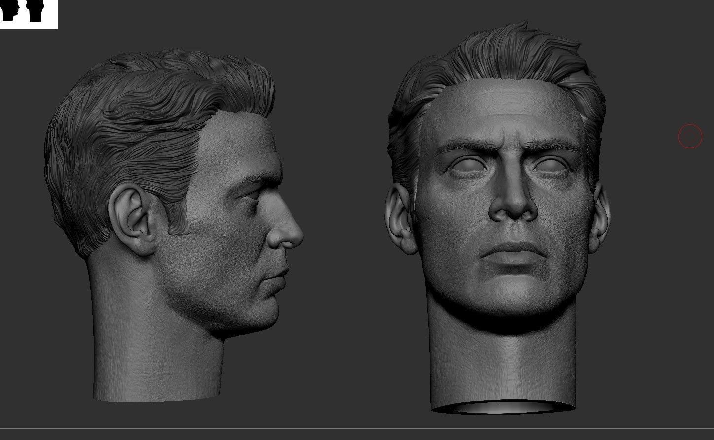 Captain America- Chris Evans Head 3D print model_4