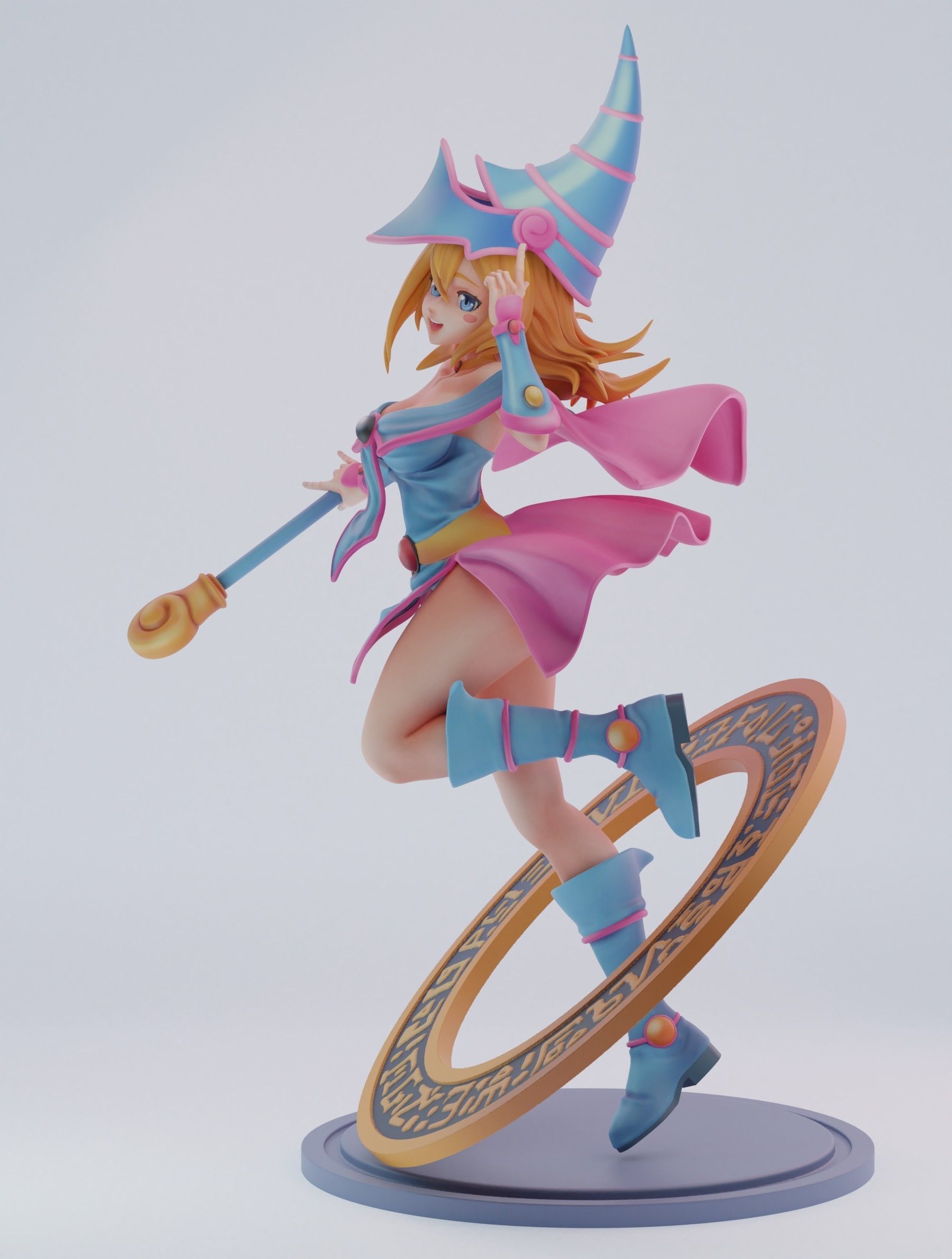 dark magician girl 3D print model_5