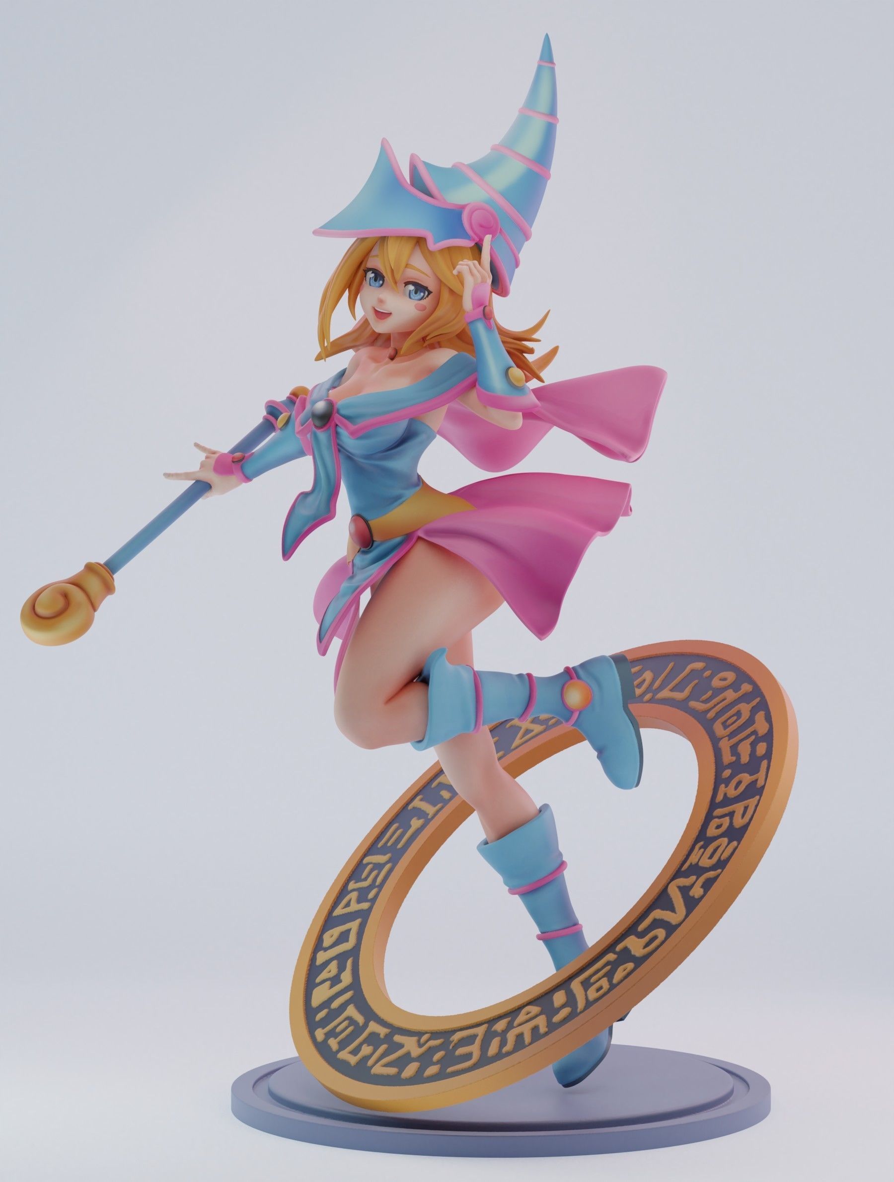 dark magician girl 3D print model_2