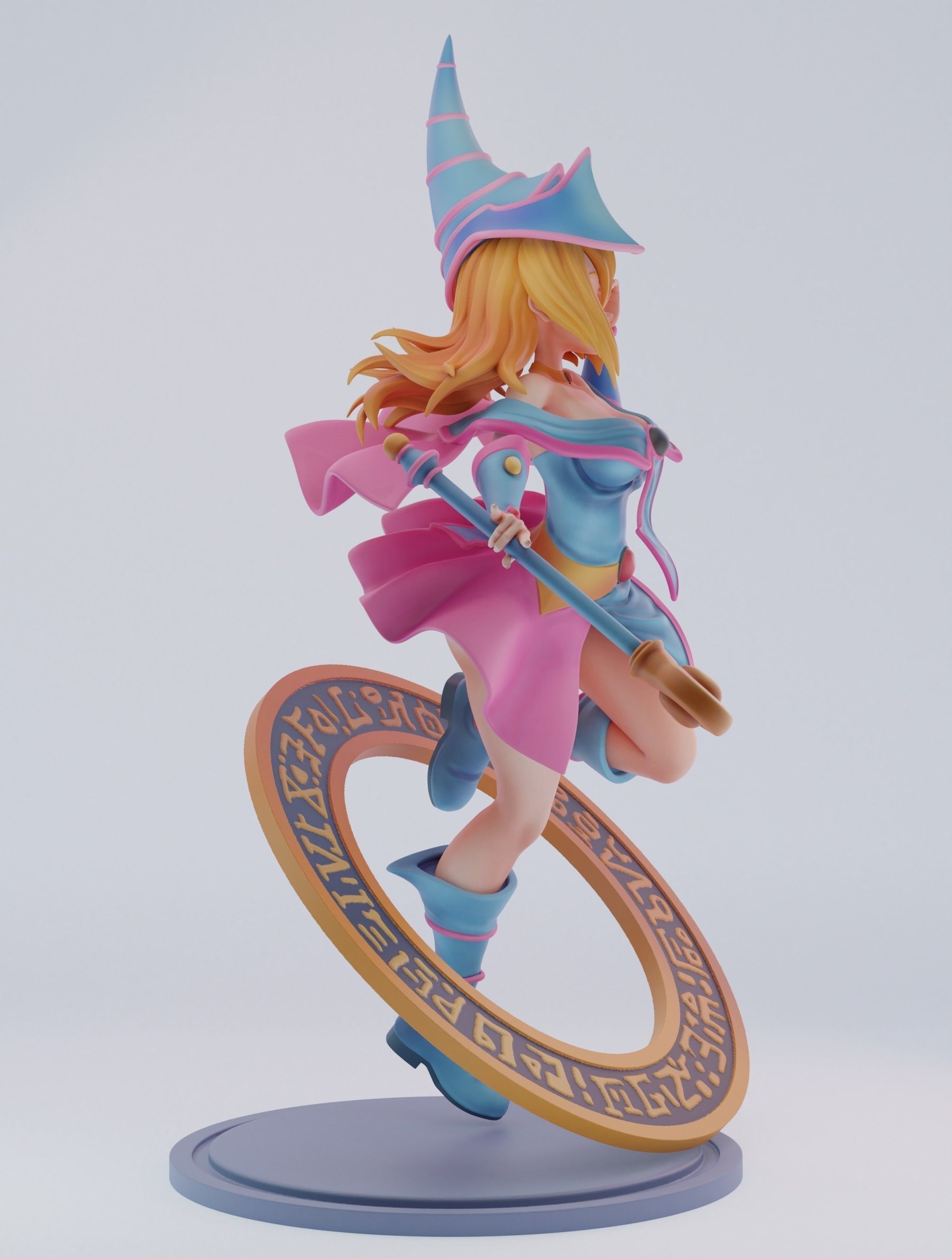 dark magician girl 3D print model_4