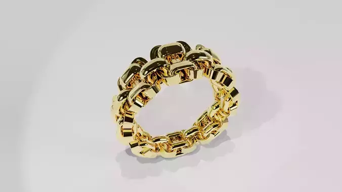Big Chain Ring 3D Print Model Micropave 12 mm width