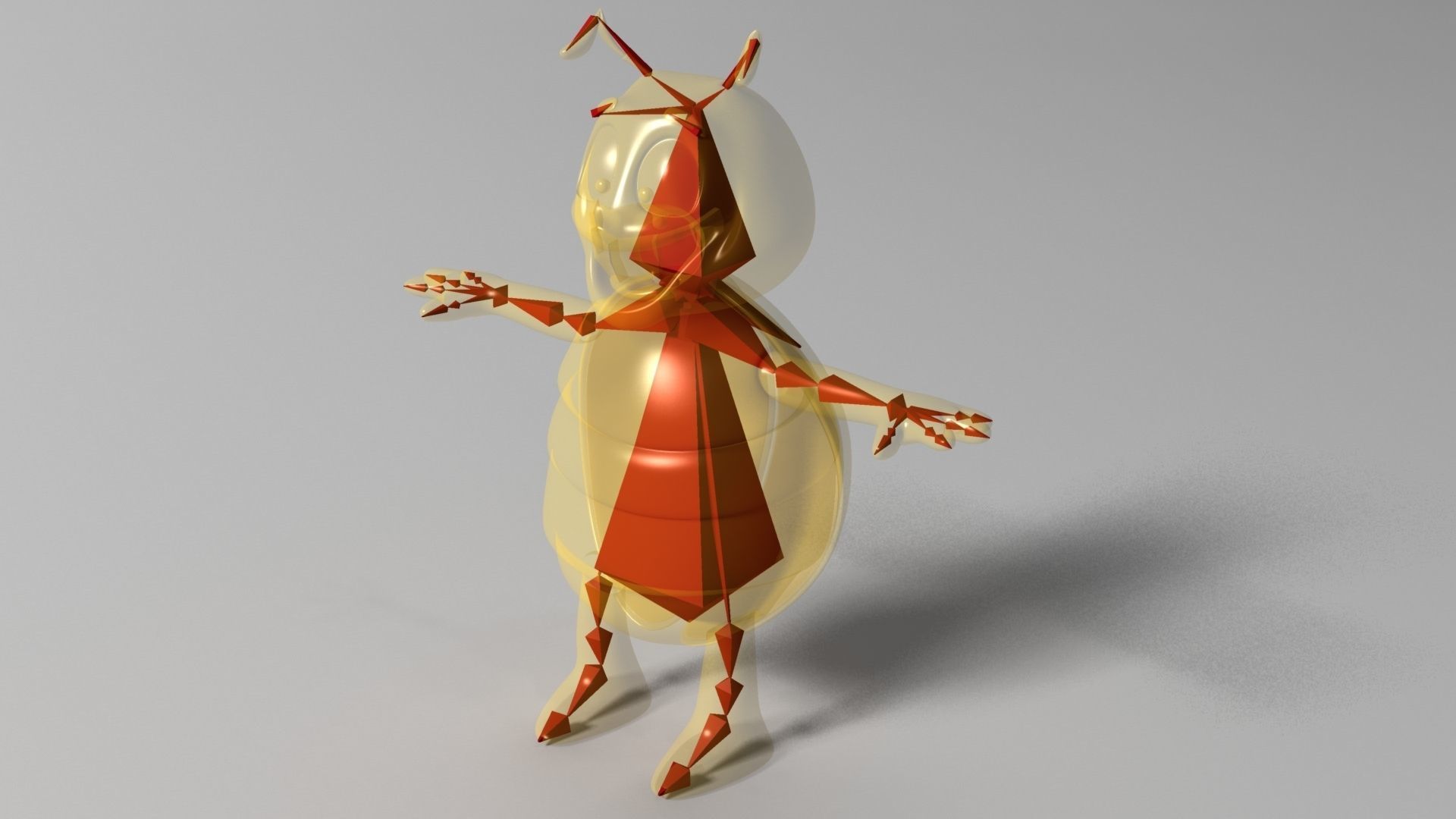Cartoon Ladybug RIGGED Low-poly 3D model_10