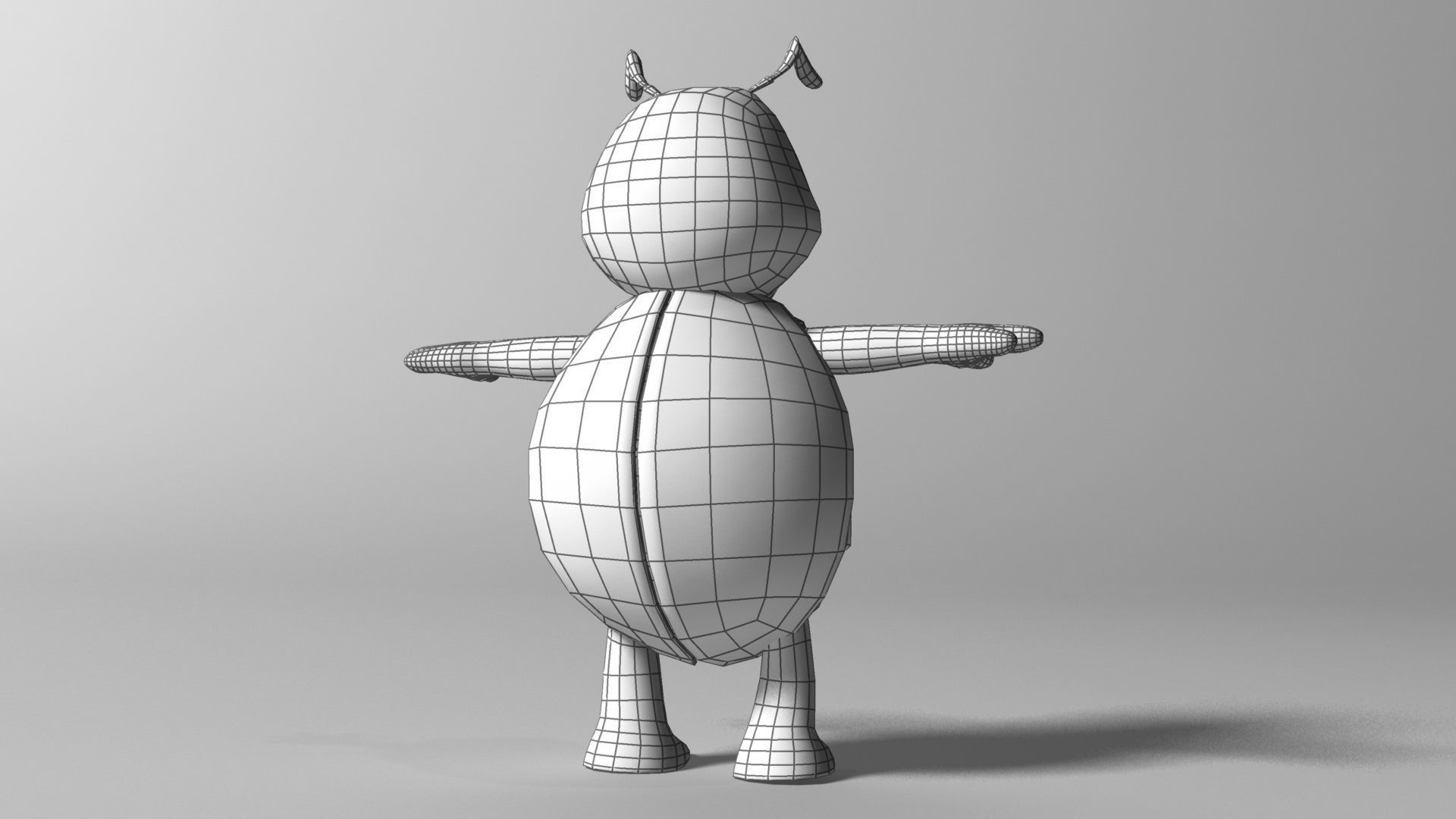 Cartoon Ladybug RIGGED Low-poly 3D model_8