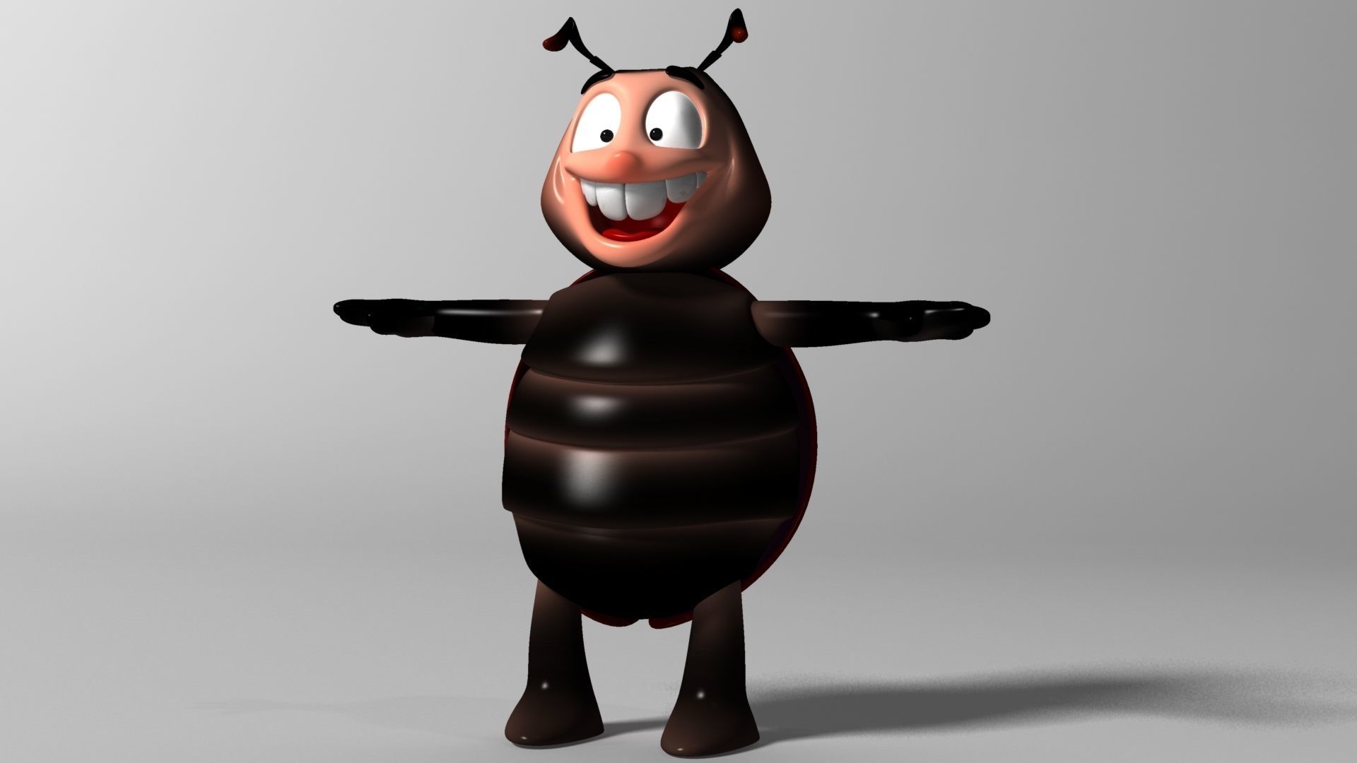 Cartoon Ladybug RIGGED Low-poly 3D model_2