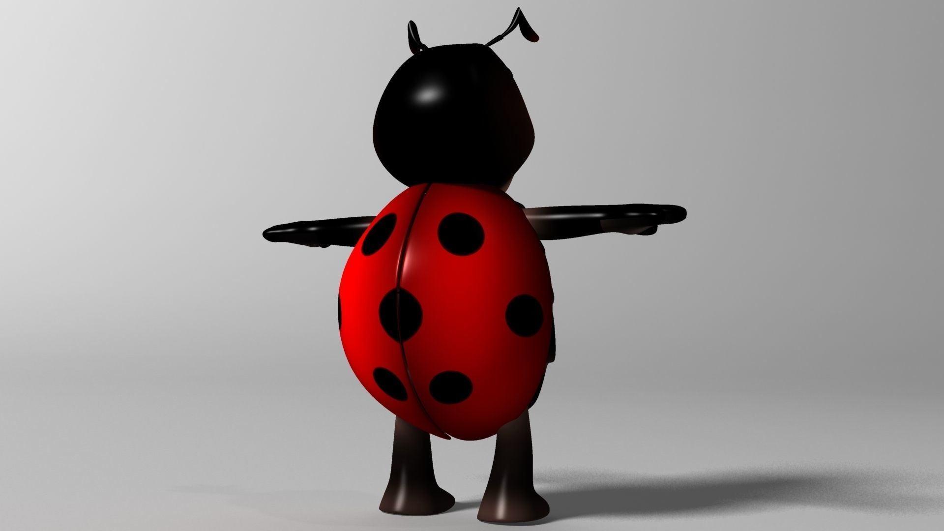 Cartoon Ladybug RIGGED Low-poly 3D model_4