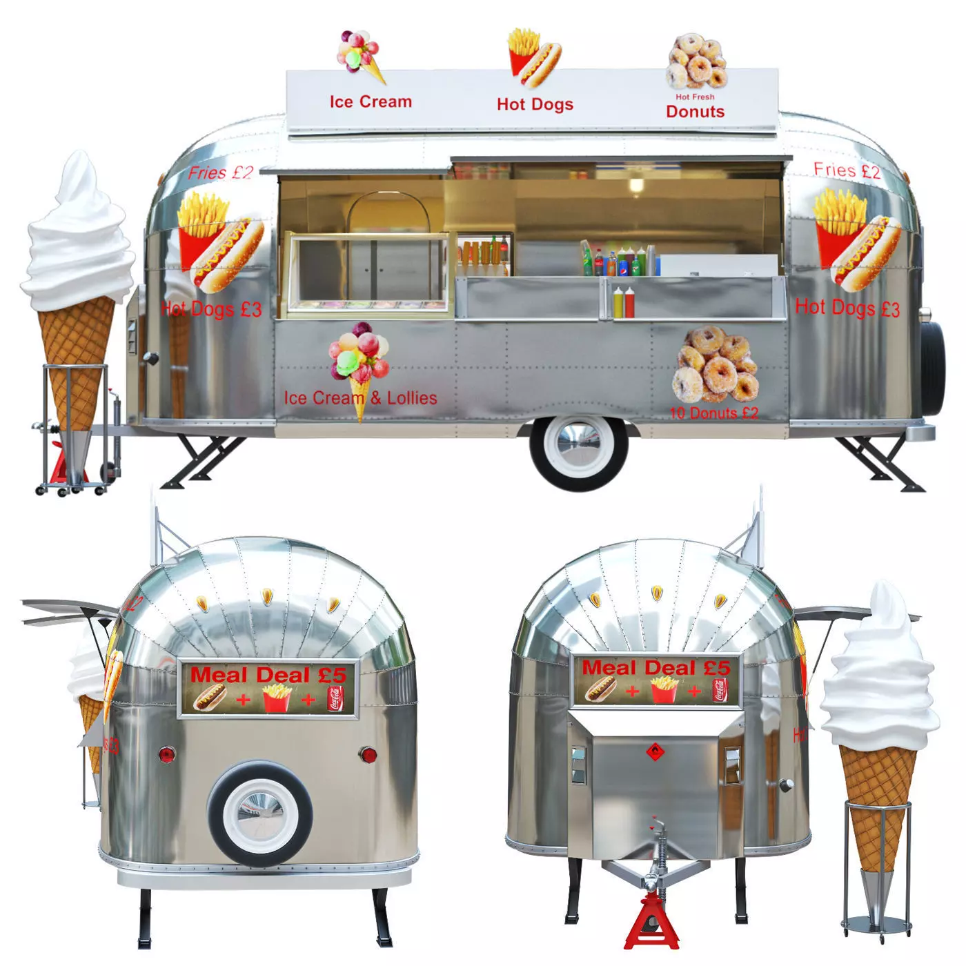 Airstream Food Truck 3D model